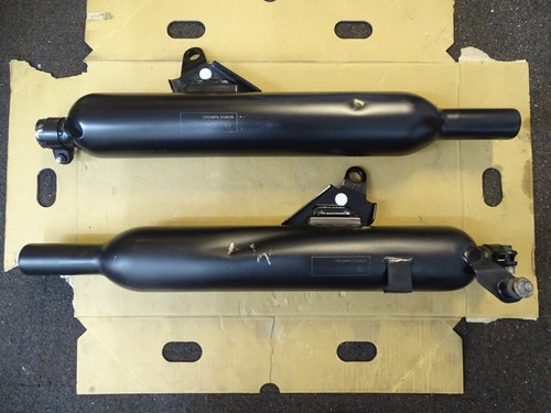 Triumph Bonneville T100 Exhaust Silencer Muffler End Cans PAIR 2016 7/24 - Picture 11 of 19