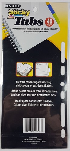 40pc Sticky Tabs Notes Asorted Color Self Adhesive Index Tabs - Bild 2 von 2