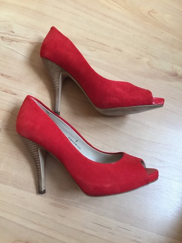 Stiletto Marks Court Suede And Leather Red Shoe 5 Spencer Ladies Size Autograph Sx0raqS