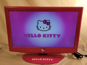 Rare Hello Kitty KT2219 19 Inch Flat Screen LCD TV Pink Rare Hello Kitty KT2219 19 Inch Flat Screen LCD TV Pink