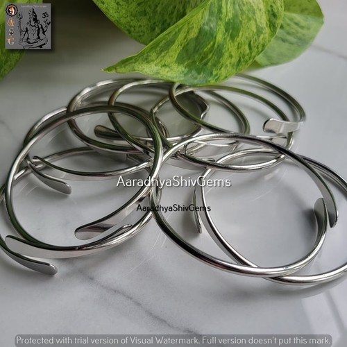 5 PCs Set of Boho Women Bangles GS Silver Micro Adjustable West Indian Bracelet - Picture 4 of 5