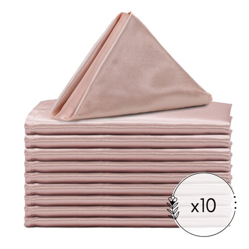 YCC Linens - 20 Inches Square Shiny Satin Napkins,Cloth Dinner Table Silk Napkin - Picture 8 of 106