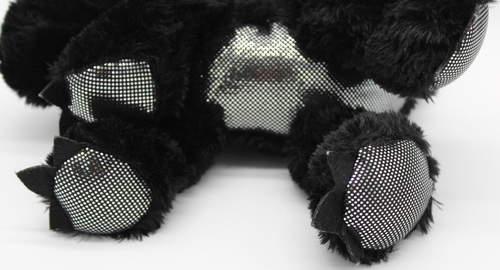 Aurora Sparkle Tales 9" Rogue Dragon Black Silver Shiny Plush Stuffed Animal - Picture 14 of 24