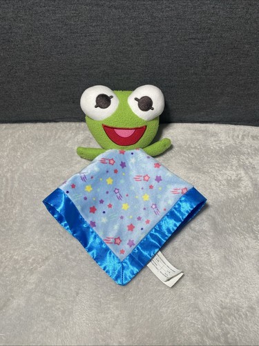 Disney Junior Kermit Frog Lovey Rattle Muppets Security Blanket Soft Toy NuNu