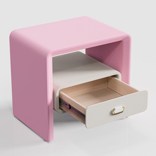 Nightstand with Drawer, Microfibre Leather Bedside Table, Fashion Night Stands - Picture 12 of 15