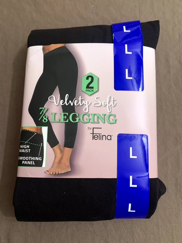 Felina Damen 2er Pack samtweiche 7/8 High Waist Leggings Stretch S M L XL Neu mit Etikett - Bild 5 von 6