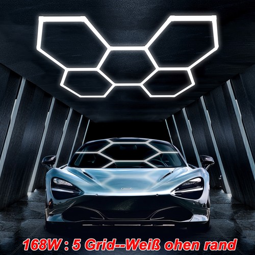 Hexagon LED Lampe Röhren Werkstatt Garage Wand Decken Leuchte Beleuchtung 168-55 - Bild 13 von 46