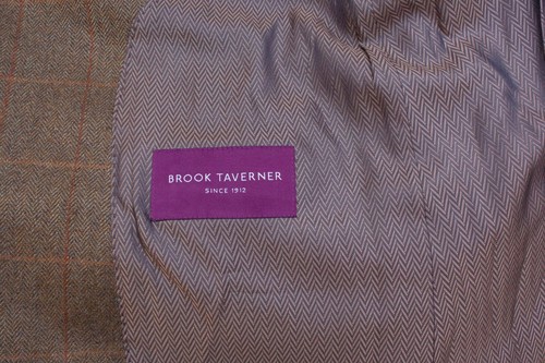Brook Taverner Tweed Blazer Jacket Mens Olive Mix Herringbon 40S, EU 50, 102 cms - Picture 17 of 24