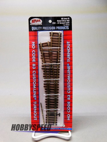 ATLAS HO SCALE CUSTOMLINE CODE 83 #4 LEFT TURNOUT switch railroad ATL561 NEW - Picture 1 of 2