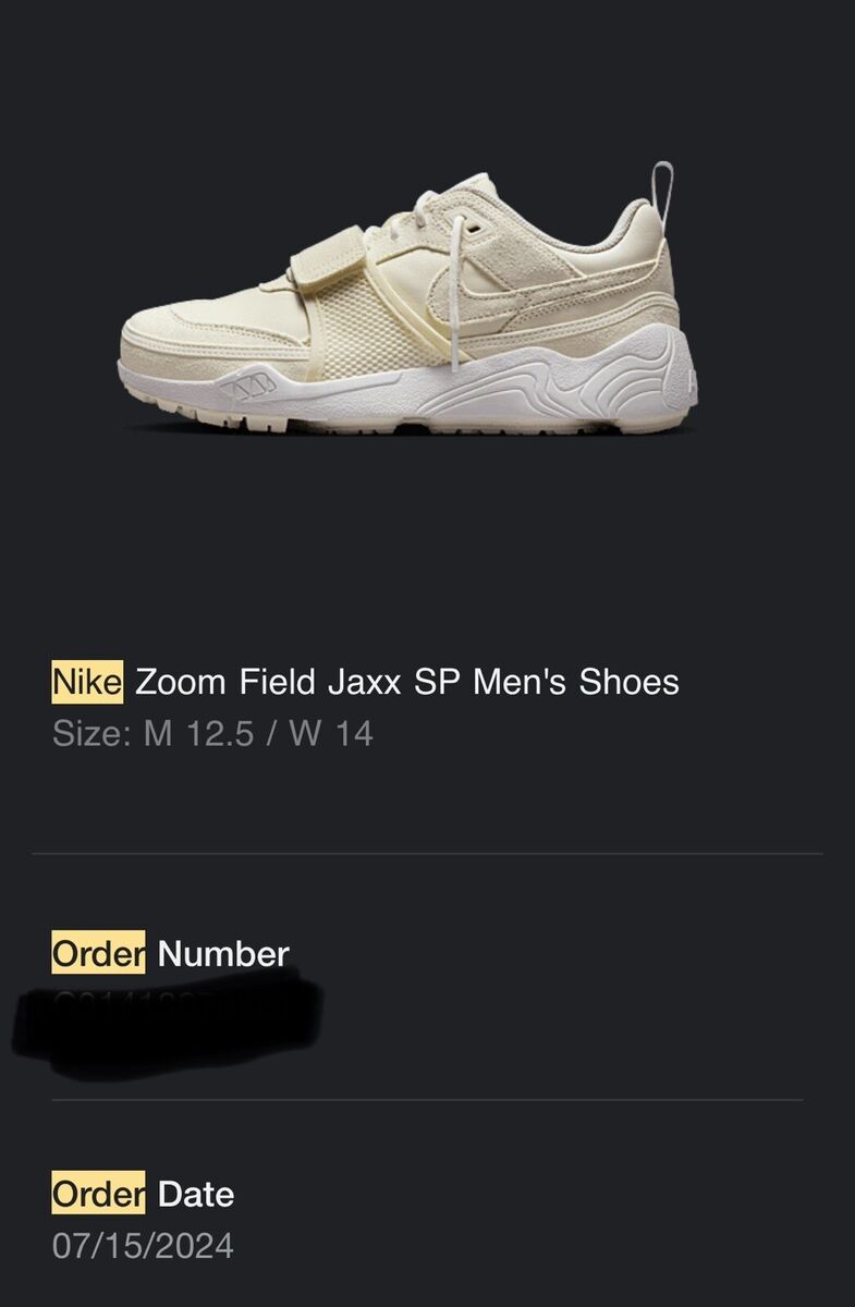 Nike Zoom Field Jaxx SP Travis Scott Sail - Size 12.5 M Nike Zoom Field Jaxx SP Travis Scott Sail - Size 12.5 M