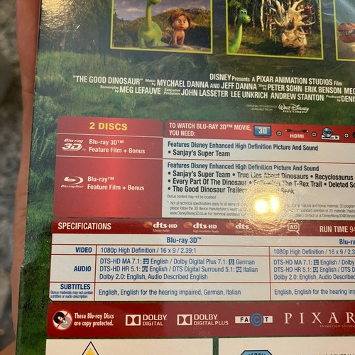 The Good Dinosaur 3D+2D Blu-ray SteelBook | Zavvi UK Disney Pixar | Brand New - Picture 4 of 5