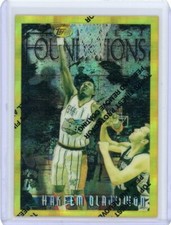 1996-97 Topps Finest Gold Atomic Refractor #281 Hakeem Olajuwon