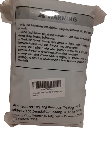 Adjustable Baby Carrier One Shoulder Half Wrap Gray Sling Up To 45 LBS - Picture 5 of 5