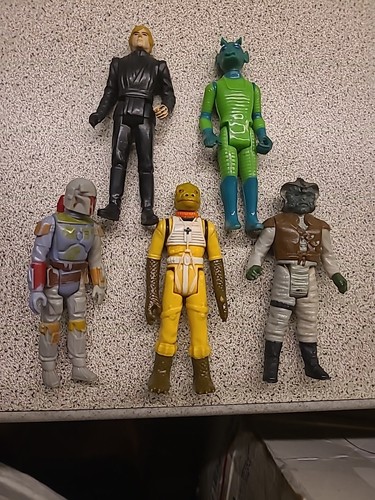 5 STAR WARS KENNER VINTAGE 1977-85 Boba Fett/Bossk/Klattu/Greedo/Jedi Luke - Picture 4 of 24