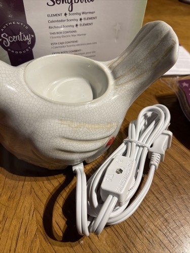 Scentsy Element Wachswärmer Crackle Farmhouse keine Knolle nötig weißer Singvogel - Bild 5 von 13