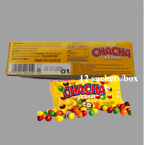 12x Delfi ChaCha Peanut Chocolate Candy Milk Snack Sweet Coated