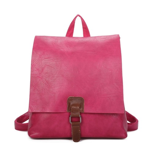 Women's Synthetic Leather trim Small Backpack Ladies School Travel Shoulder Bags - Picture 10 of 18