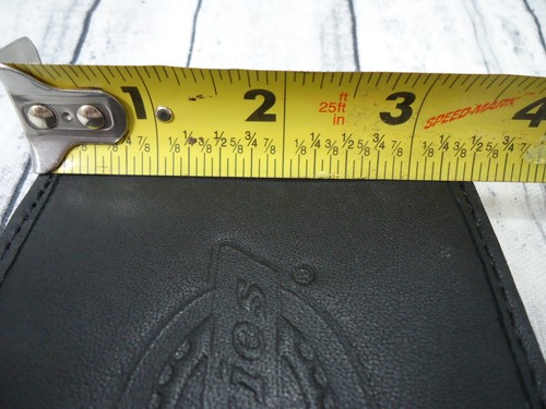 Cartera Billetera Dickies Para Hombres Cuero Negra Delgada Doble Pliegue Grande Logotipo Repujado Nueva con Etiquetas - Imagen 14 de 14