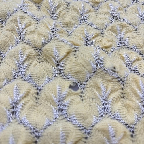 Heirloom Lace Crochet Baby Blanket Yellow White Christening Vintage Keepsake - Picture 4 of 12