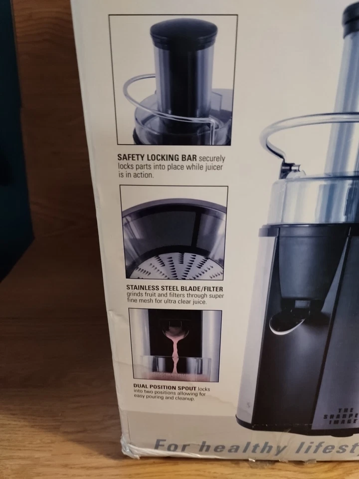 The Sharper Image Super Juicer 700 vatios acero inoxidable/totalmente nuevo/8021SI Foto 3 de 4