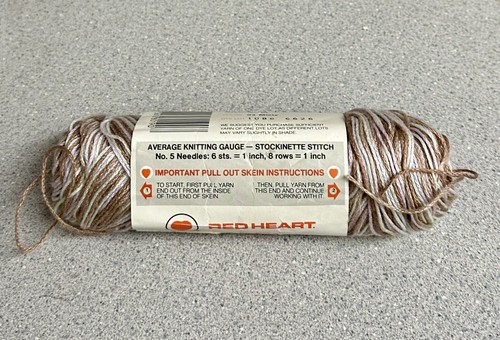 Skein Red Heart Luster Sheen Yarn 84 Misty 1086 6626 Acrylic Vintage Lot 7 - Picture 3 of 4