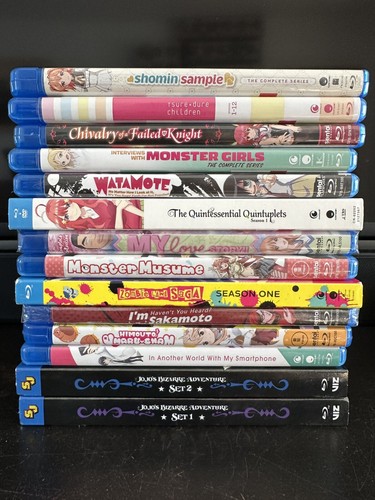 Blu Ray Anime Collection Set Jo Jo’s Zombie Land Shomin Sample Watamote N More - Picture 2 of 3
