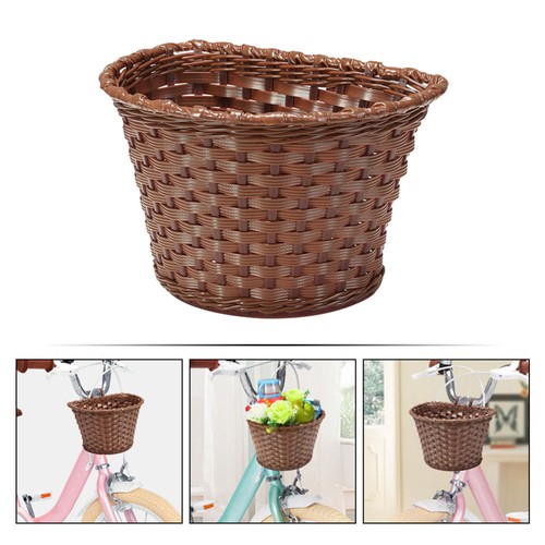 Front Bike Basket Kids Bike Basket Rustic Rattan Bike Basket - Picture 7 of 12