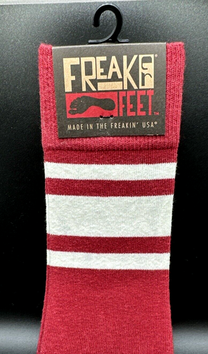 Freaker Feet Socks Crimson USA Men's 4-13 Women's 6-14 Football Sports Jock Itch - Picture 8 of 10