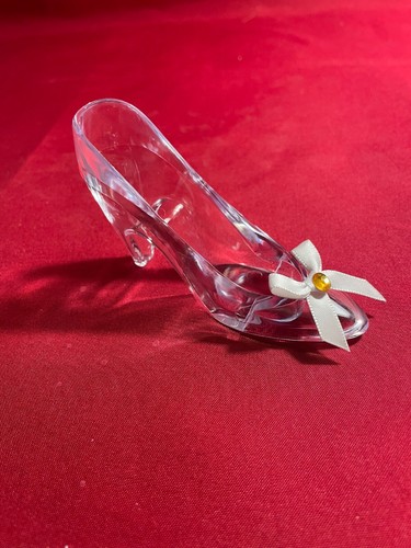 Cinderella "Glass Slipper" Clear Plastic Princess Shoe/Wedding/Party Cake Topper - Picture 8 of 11