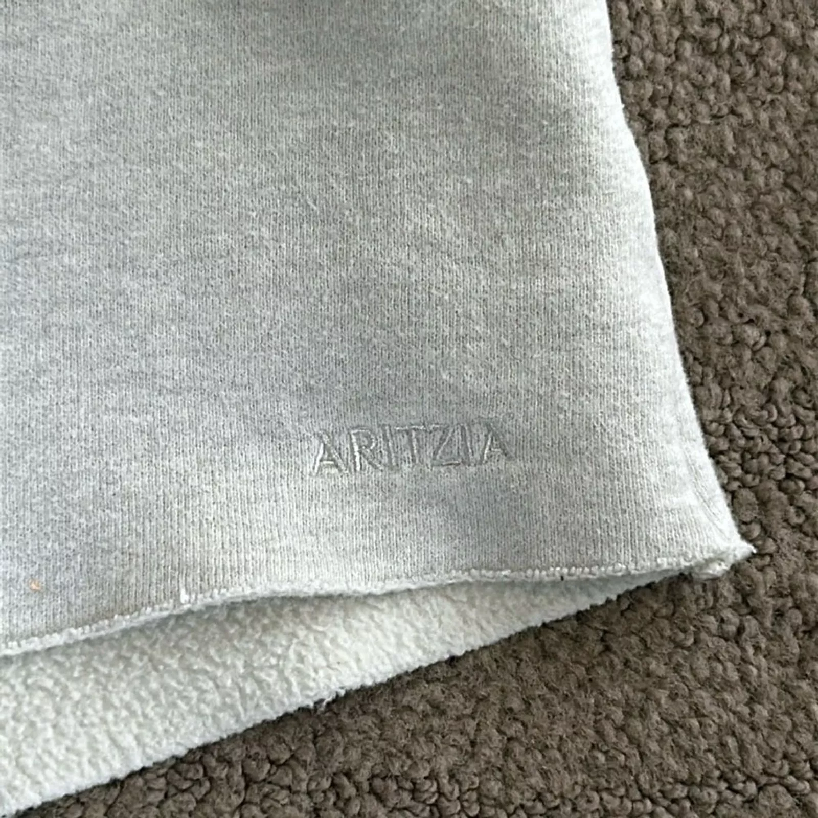 aritzia sweatfleece cozyfleece shorts