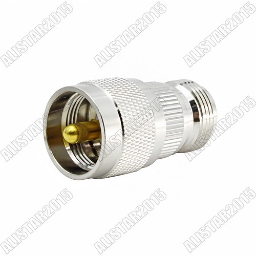 1x Conector N Hembra a UHF PL-259 Macho Enchufe RF Adaptador Latón Níquel PL259 - Imagen 3 de 6