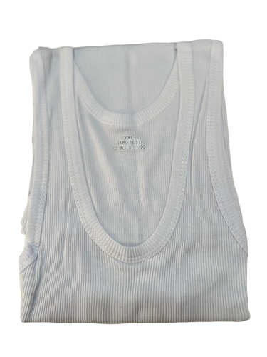 3 Pack X Mens Cotton Ribbed Singlet Chesty White Vest Underwear Top Tee