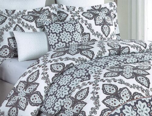 CYNTHIA ROWLEY MEDALLION 3PC REVERSIBLE FULL QUEEN DUVET SET NEW - Picture 6 of 6