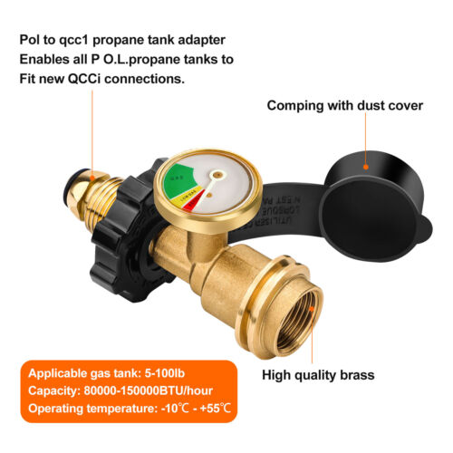 Propane Tank Gauge Level Indicator for 5-100lb QCC1 Connect BBQ - Picture 3 of 6