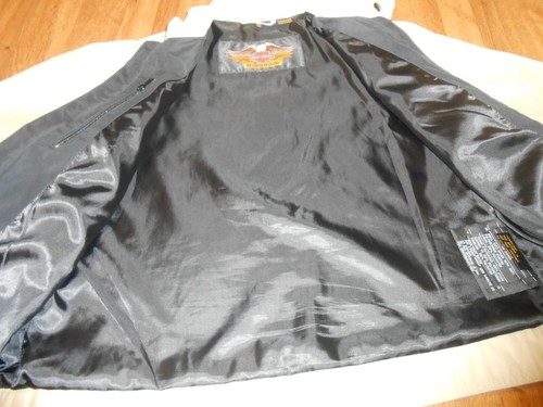 Medium Womens - Harley Davidson Motorcycles Brand - Black/Tan Jacket w/ Lining - Picture 3 of 9