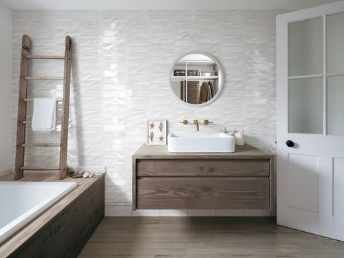 3x12 Modena Collection White Glazed Ceramic Tile Backsplash Decor Wall BOX OF 20 - Picture 2 of 6