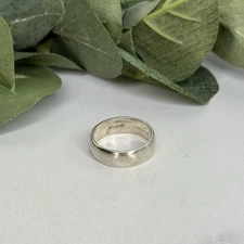 Vintage Mexico Sterling Silver Plain Band Ring Size 8.75