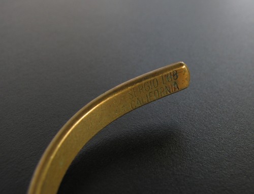 Vintage Signed Sergio Lub Cuff Bracelets Copper Brass Twisted Plain Mix Lot of 5 - Picture 9 of 11