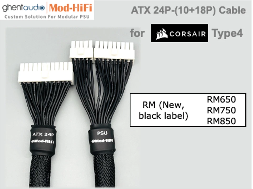 ⚡️ATX 24-Pin Cable for Corsair RM Series New RM650 RM750 RM850-📏60cm / 24 inch - Image 2 of 4