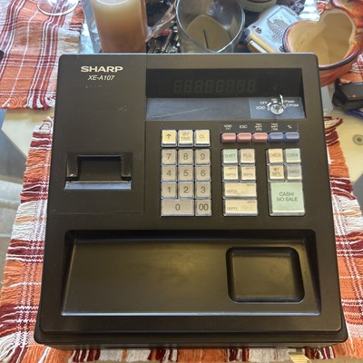 Sharp Electronic Cash Register Model XE-A107 with 2 Keys No