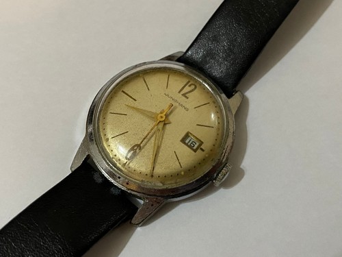 JUNGHANS 93S1 DATE WRISTWATCH MANUAL MECHANICAL HANDWINDING VINTAGE RARE MEN'S - Picture 3 of 9