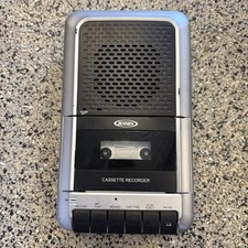 Jensen MCR-100 Portable Cassette Player & Tape Recorder (Silver/Black)