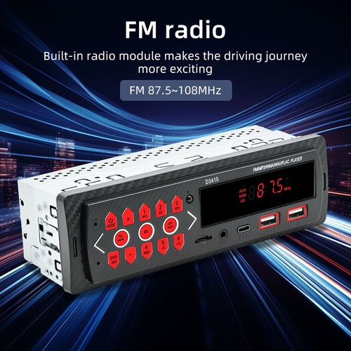 Hands Car Stereo Receiver with USB Charging and Multiple Audio Formats - Picture 3 of 12