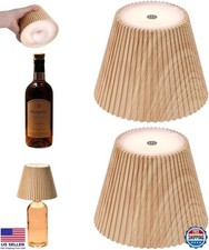 WILIT 2-Pack Rechargeable Wireless Bottle Lamp Shades   3 Brightness Levels