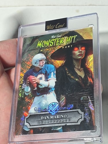 2025 Wild Card Haunted Hits Multi Sport Dan Marino Monster Hit 1/1 Witch Cross  - Picture 2 of 5