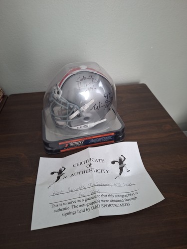 Will Smith, Robert Reynolds & Tim Anderson signierter Ohio State Minihelm mit CO - Bild 1 von 8
