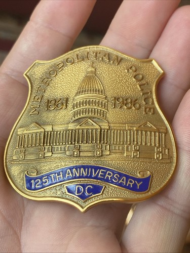 VTG 1861-1986 125th Anniversary Obsolete Metropolitan DC Police MPD Badge No 782 - Picture 4 of 13