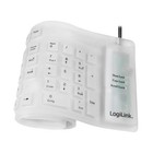 LogiLink ID0018A Tastatur Flexibel Wasserfest USB PS/2 weiß