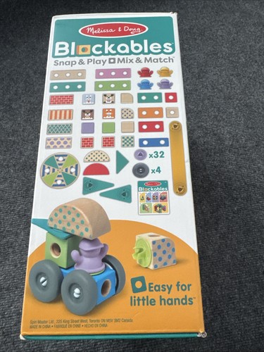 Melissa & Doug Blockables Snap & Play 73 Piece Vehicle Block Play Set Wooden - Picture 8 of 10