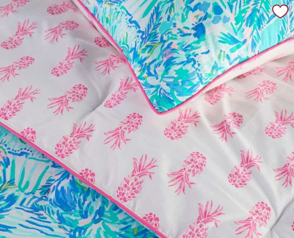 Juego de 2 fundas edredón Lilly Pulitzer Pottery Barn piña fiesta tamaño king nuevo con etiquetas Foto 3 de 4